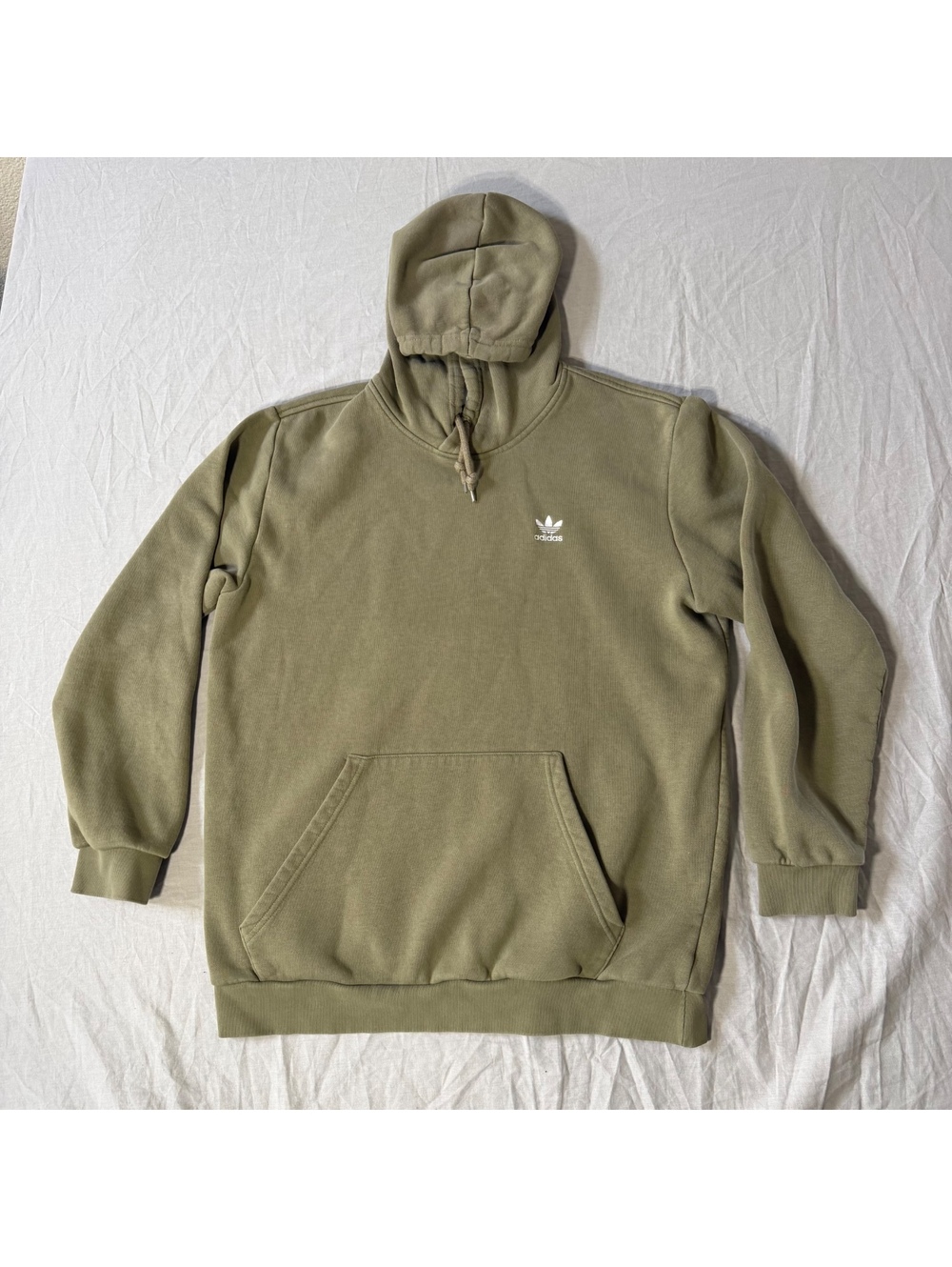 Adidas Originals Olive Green Trefoil Pullover Hoodie Primegreen Size L